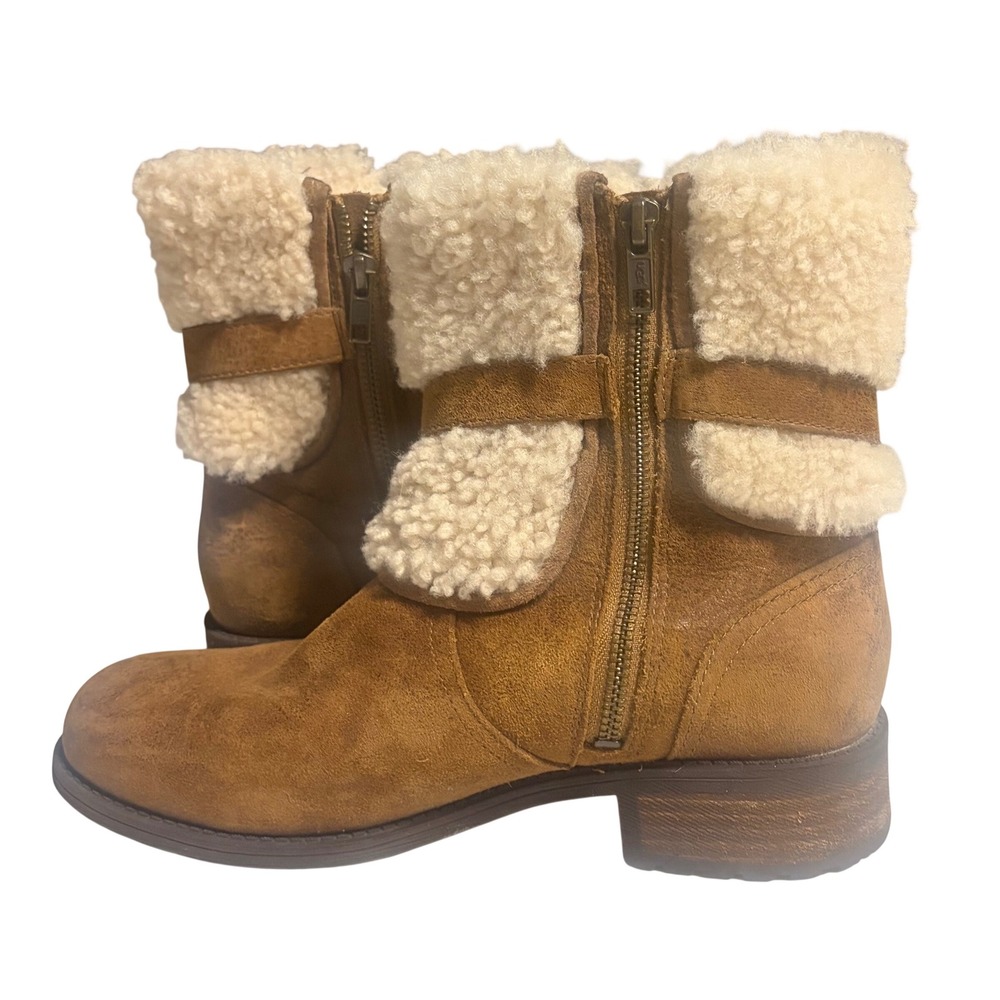 UGG Simmens Waterproof Leather Suede Boots‎ Chestnut Brown 1008220 Womens 8.5 - Picture 8 of 8